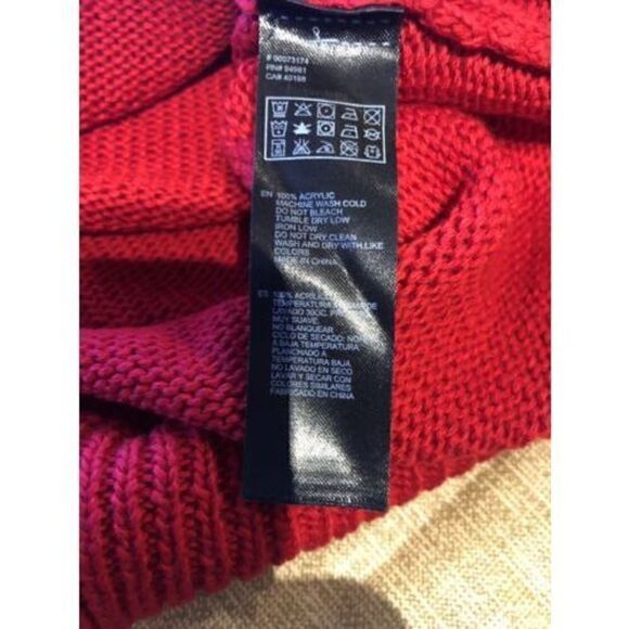 FOREVER 21 Red LESS IS MORE crew Neck Pull Over Sweater Size M - Picture 9 of 11